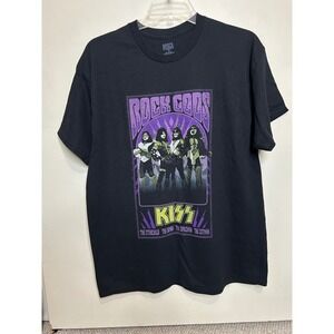 KISS Rock Gods Band T Shirt Black XL The Starchild Demon Spaceman Catman‎ Tee